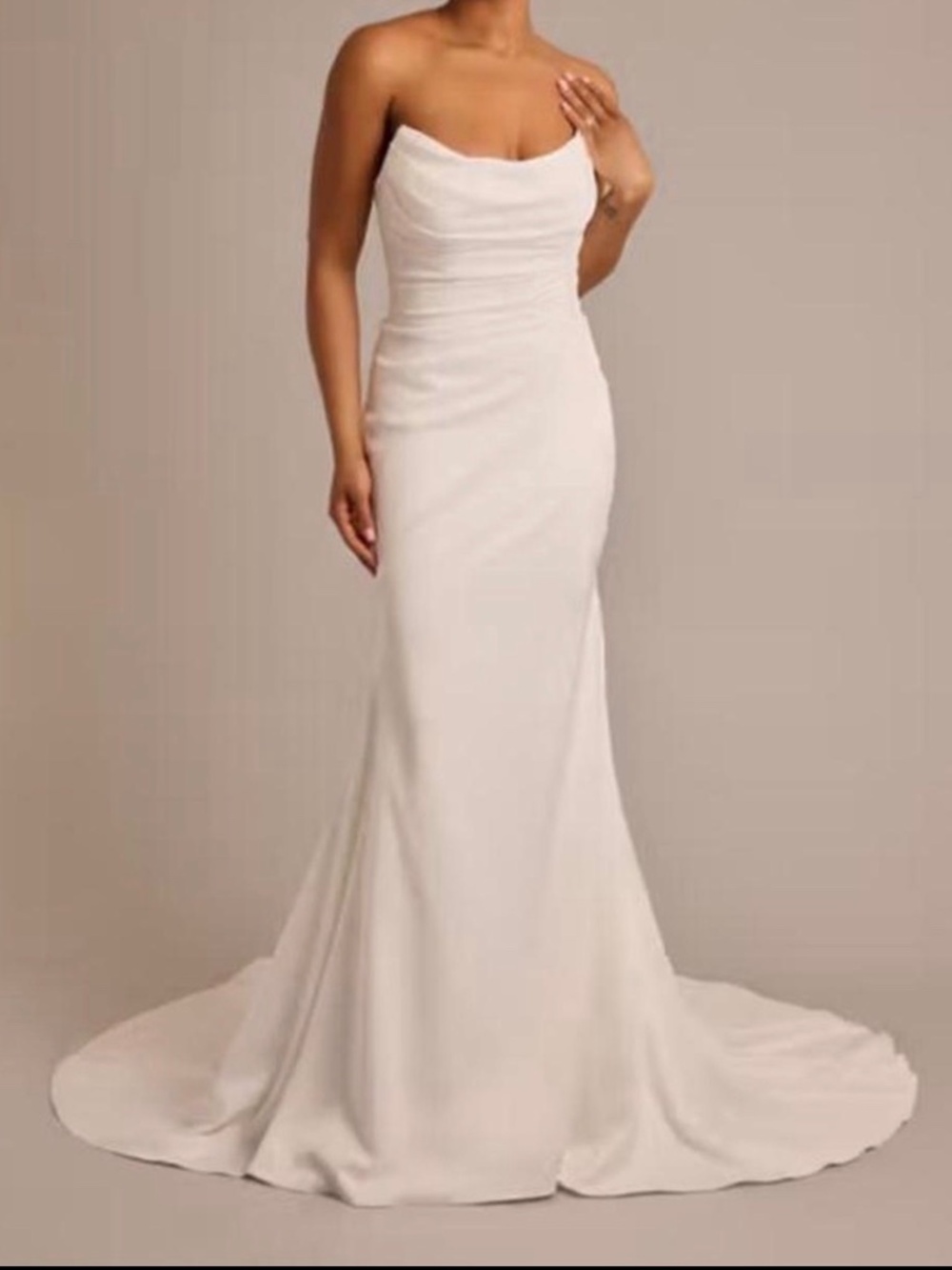 Galina Signature SWG985 Satin Mermaid Wedding Dress NWT